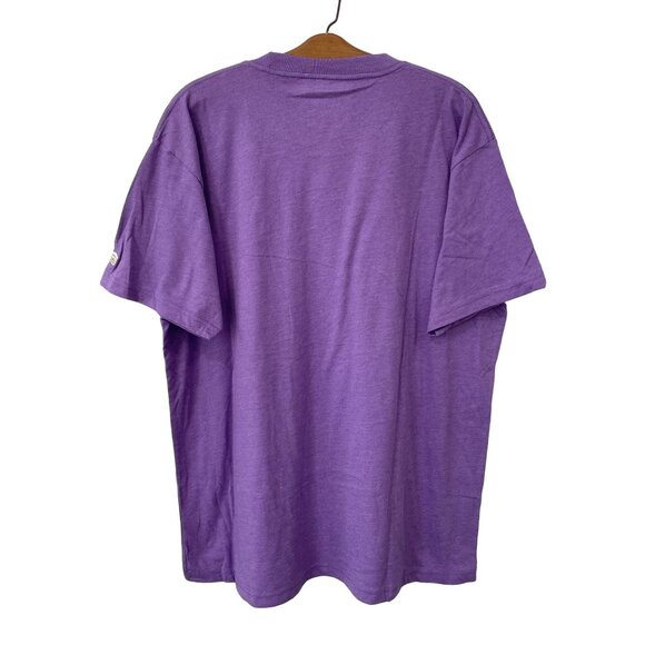 Homefield Crewneck Short Sleeve T Shirt Mens XL Heather Purple Cotton Poly Plain - Picture 2 of 6